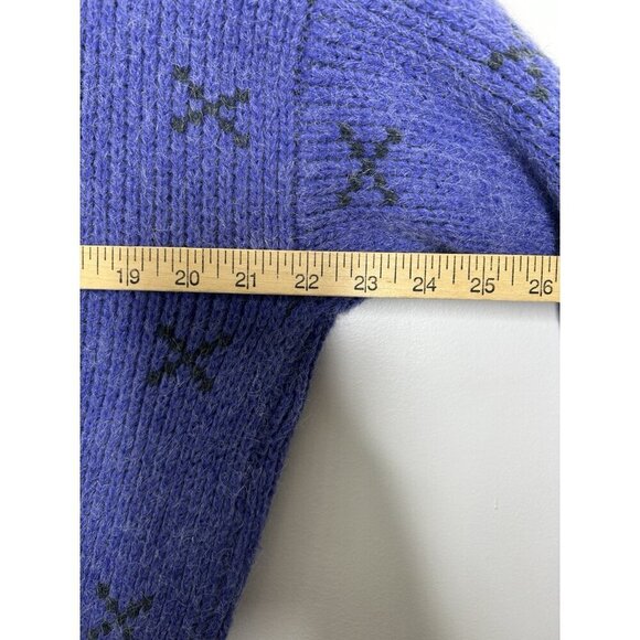 Paris Sport Club Universal Womens Buttons Purple Sweater Cardigan Vtg Size Large - Picture 5 of 9